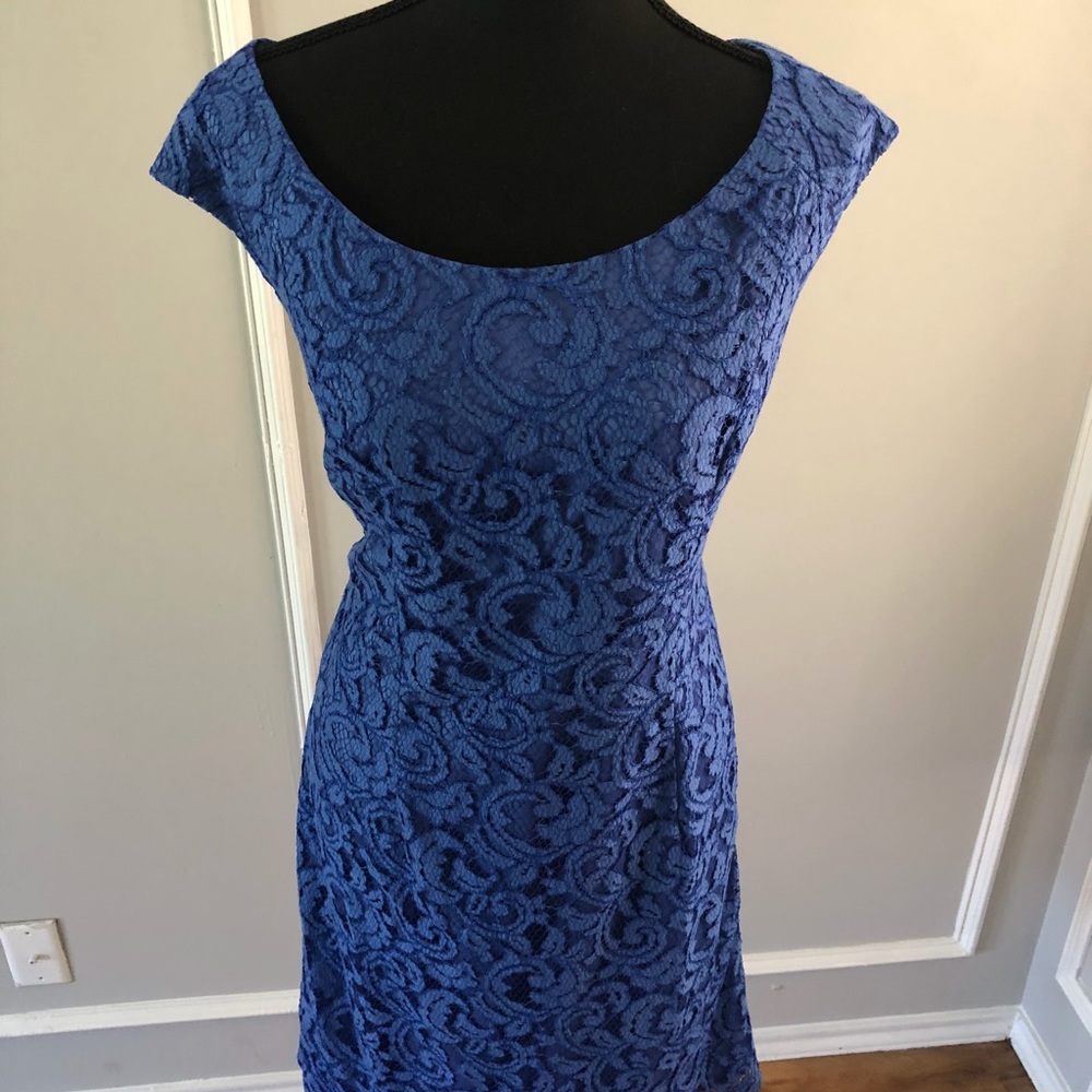 Blue lace dress